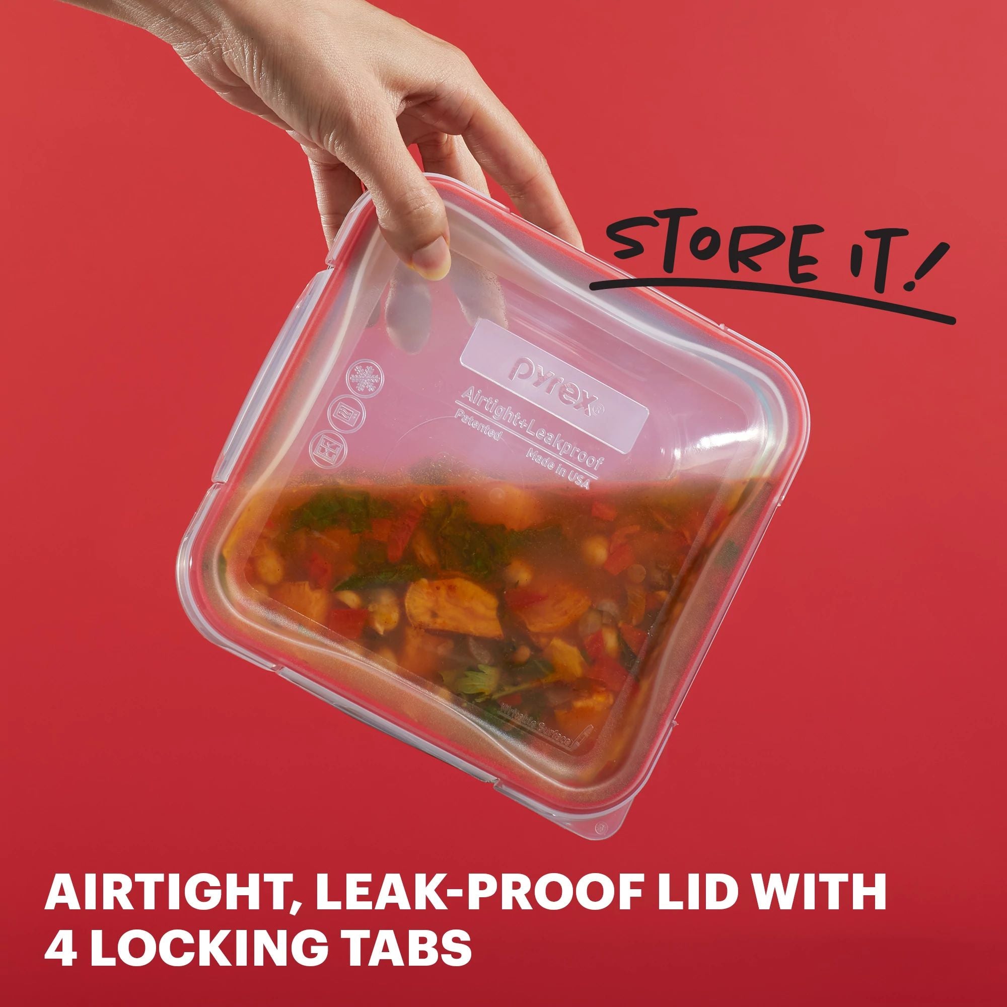 Pyrex® Freshlock™ 10-piece Meal Prep Glass Storage Set - Image 4