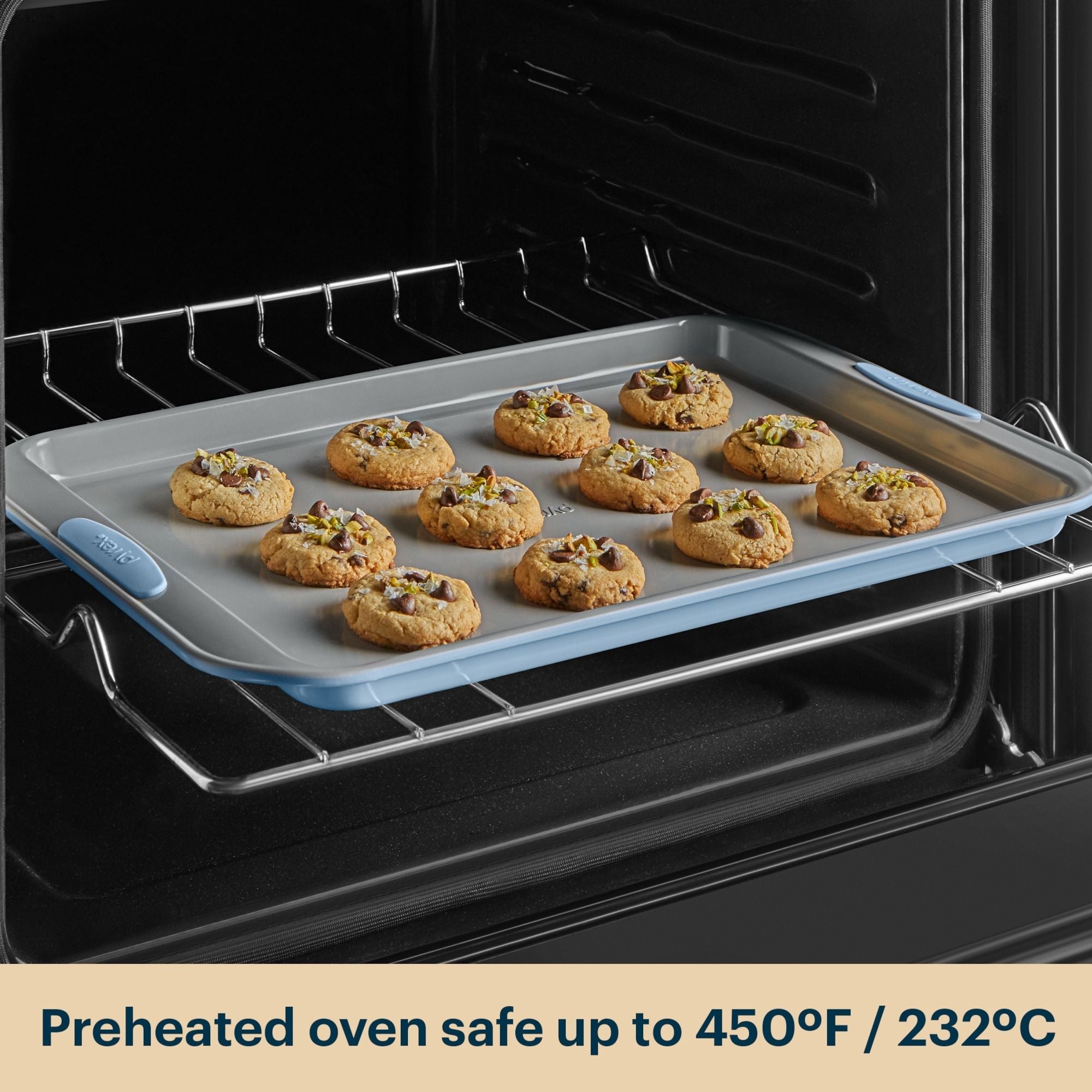 Pyrex® Metal Bakeware 3-Piece Large Cookie Sheet Set in Cerulean - Image 6