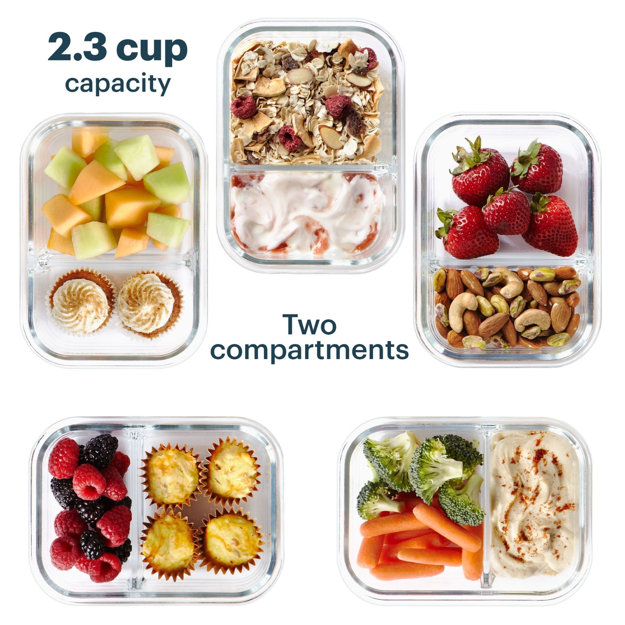 Pyrex® MealBox 10-Piece Divided Storage Set, 2.3 Cup - Image 3