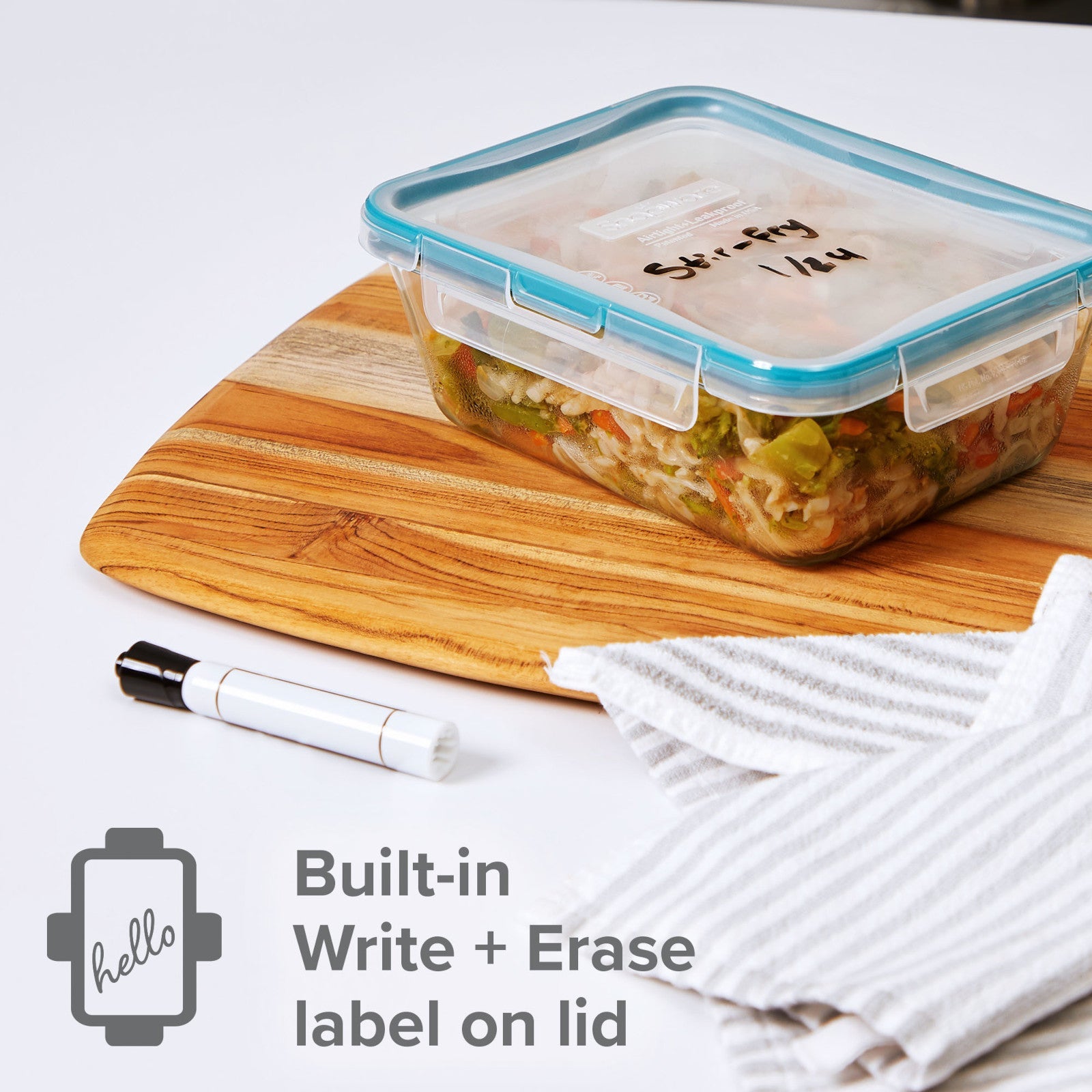 Snapware® Total Solution® Pyrex® Glass 8-cup Rectangle Food Storage with Plastic Lid - Image 4