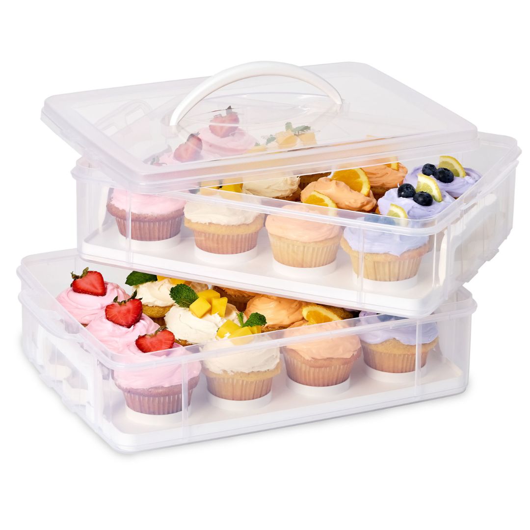 Snapware® Snap 'N Stack Enter-Tainers 2-Layer Cookie, Cake & Brownie Carrier - Image 2